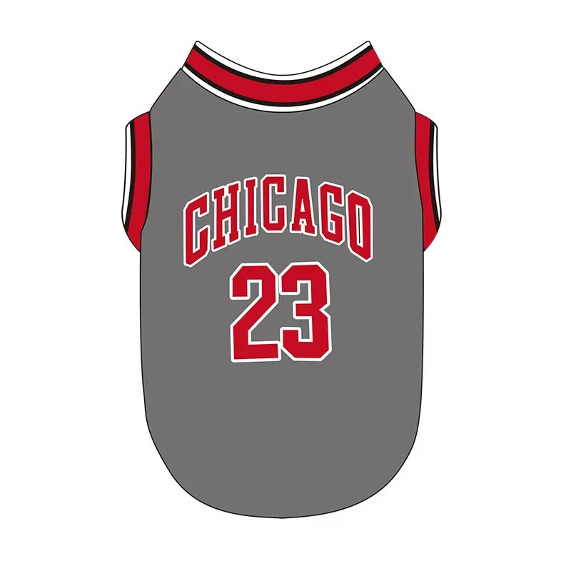 Basketball Jerseys For Dogs in Gray