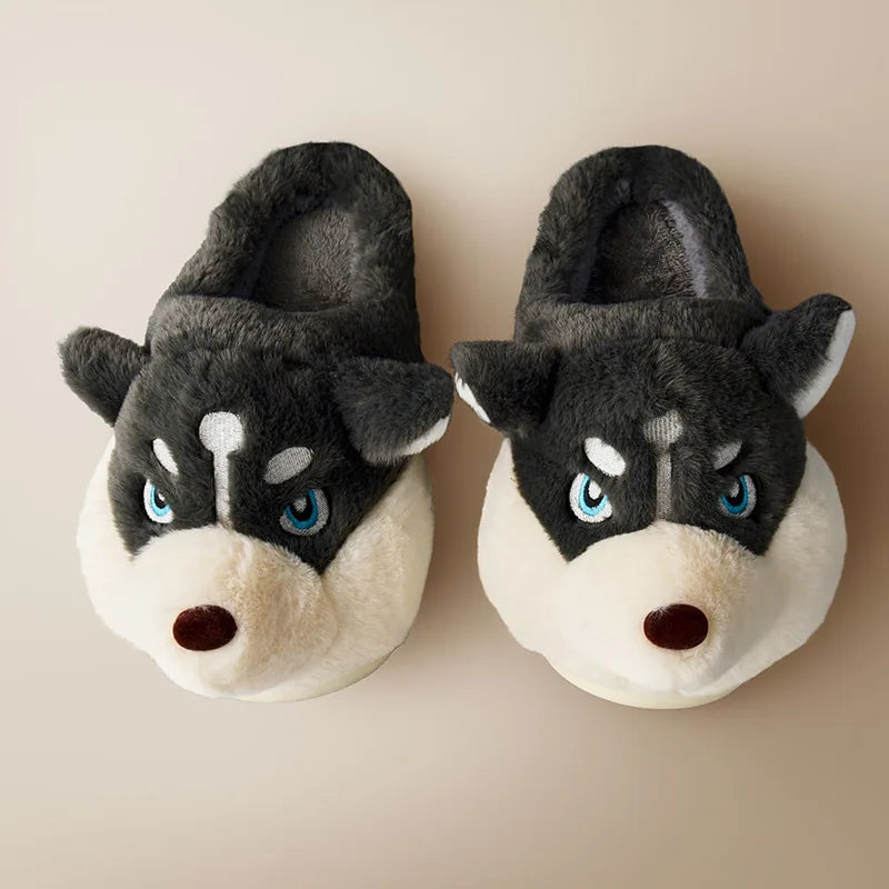 Husky Slippers in Dark Gray Slipper