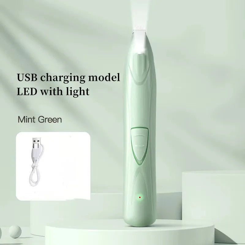 Electric Dog Hair Shaver in LED USB Green