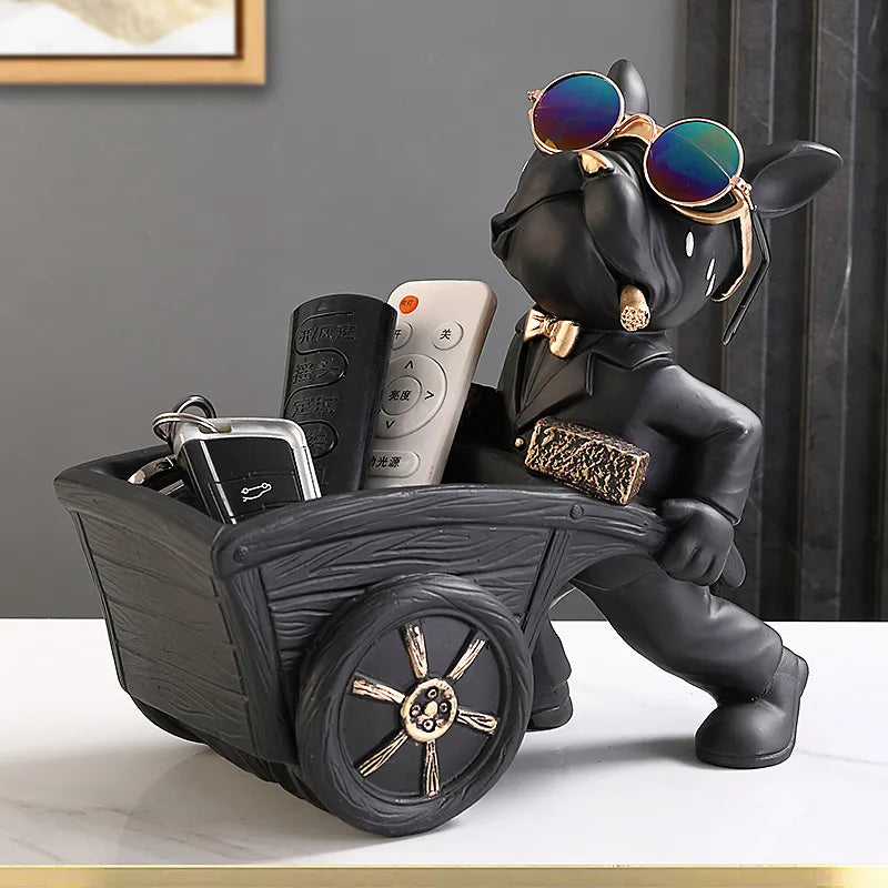 French Bulldog Storage Statue