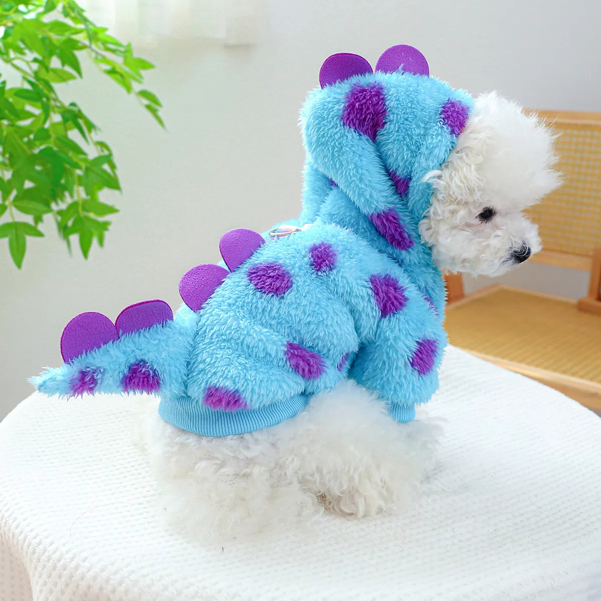 Dog Dinosaur Hoodie in Blue