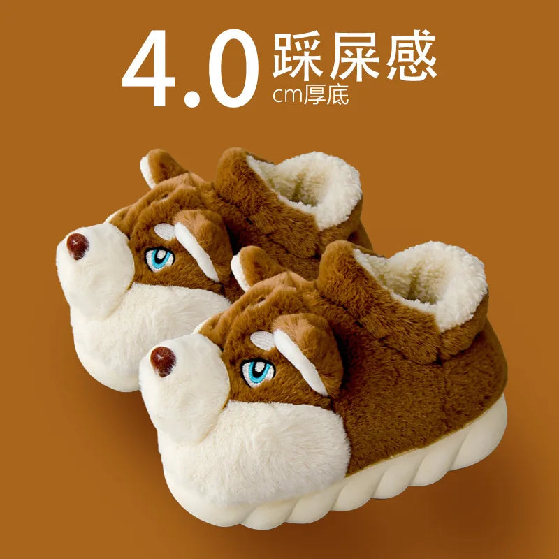 Husky Slippers in Brown shoes