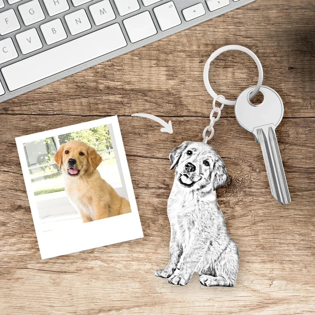 Dog Photo Keychain