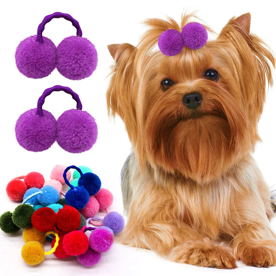 Fashionable Design: Our Dog Hair Accessories feature a trendy and stylish design that will make your furry friend stand out from the crowd. With 20pcs of double plush elastic solid hair balls, your pet will look adorable and fashionable.