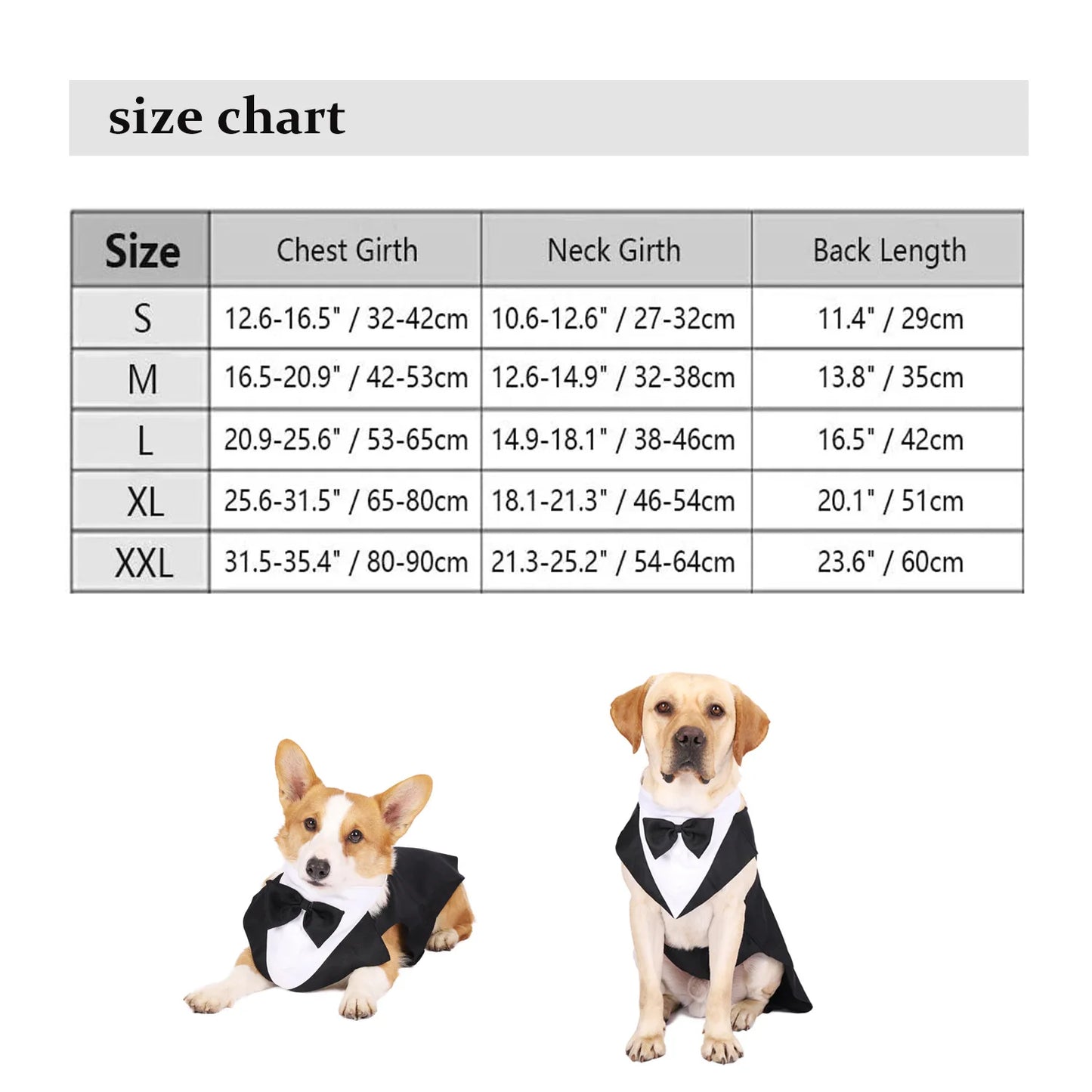Dog Clothes Tuxedo
