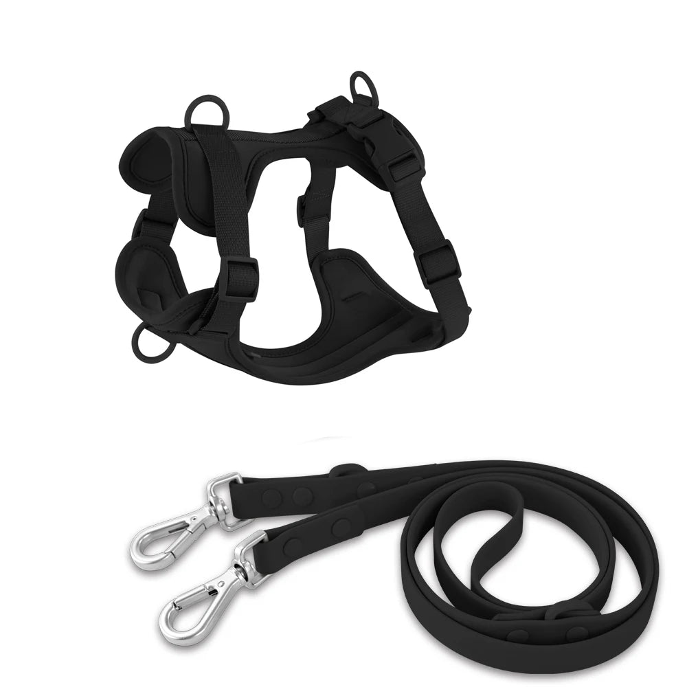 Double Harness For Dogs in Harness & Leash Black