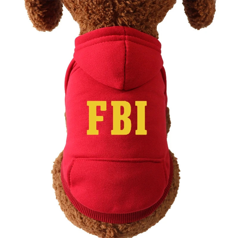 FBI Dog Hoodie in Red