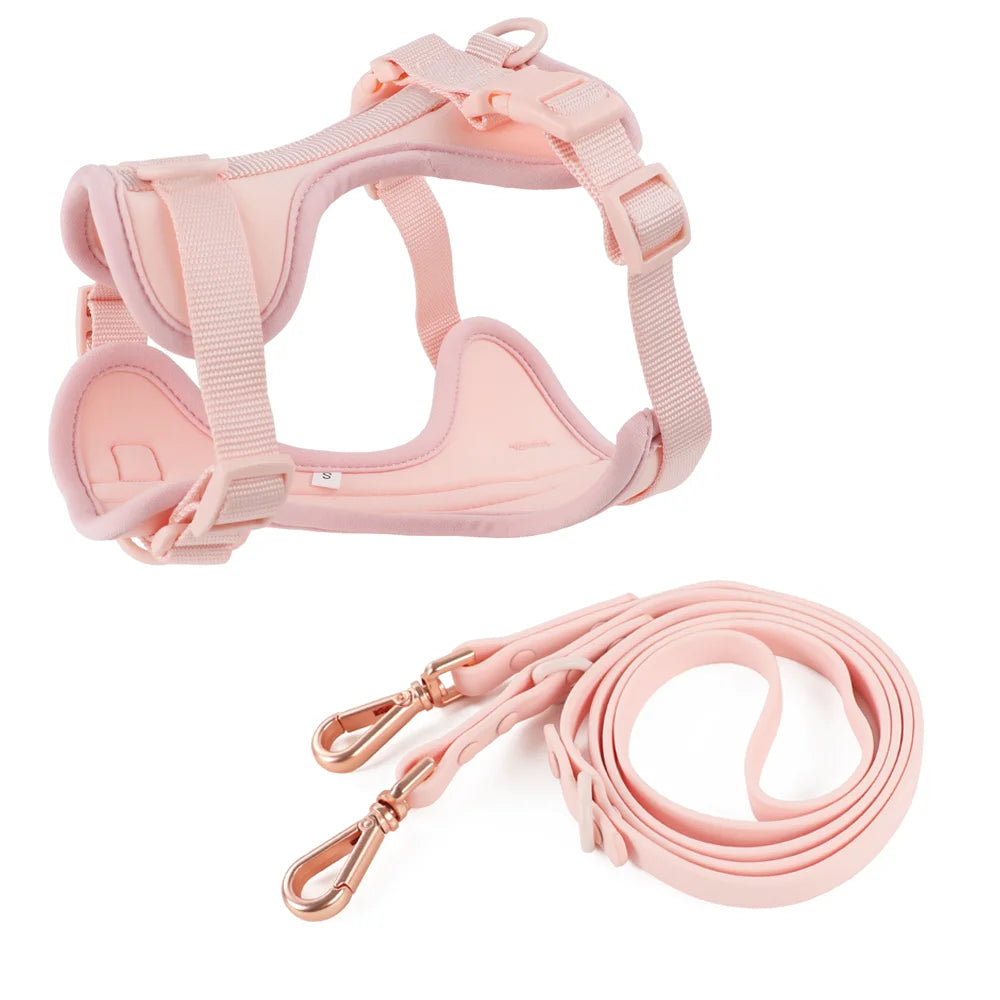 Double Harness For Dogs in Harness & Leash pink