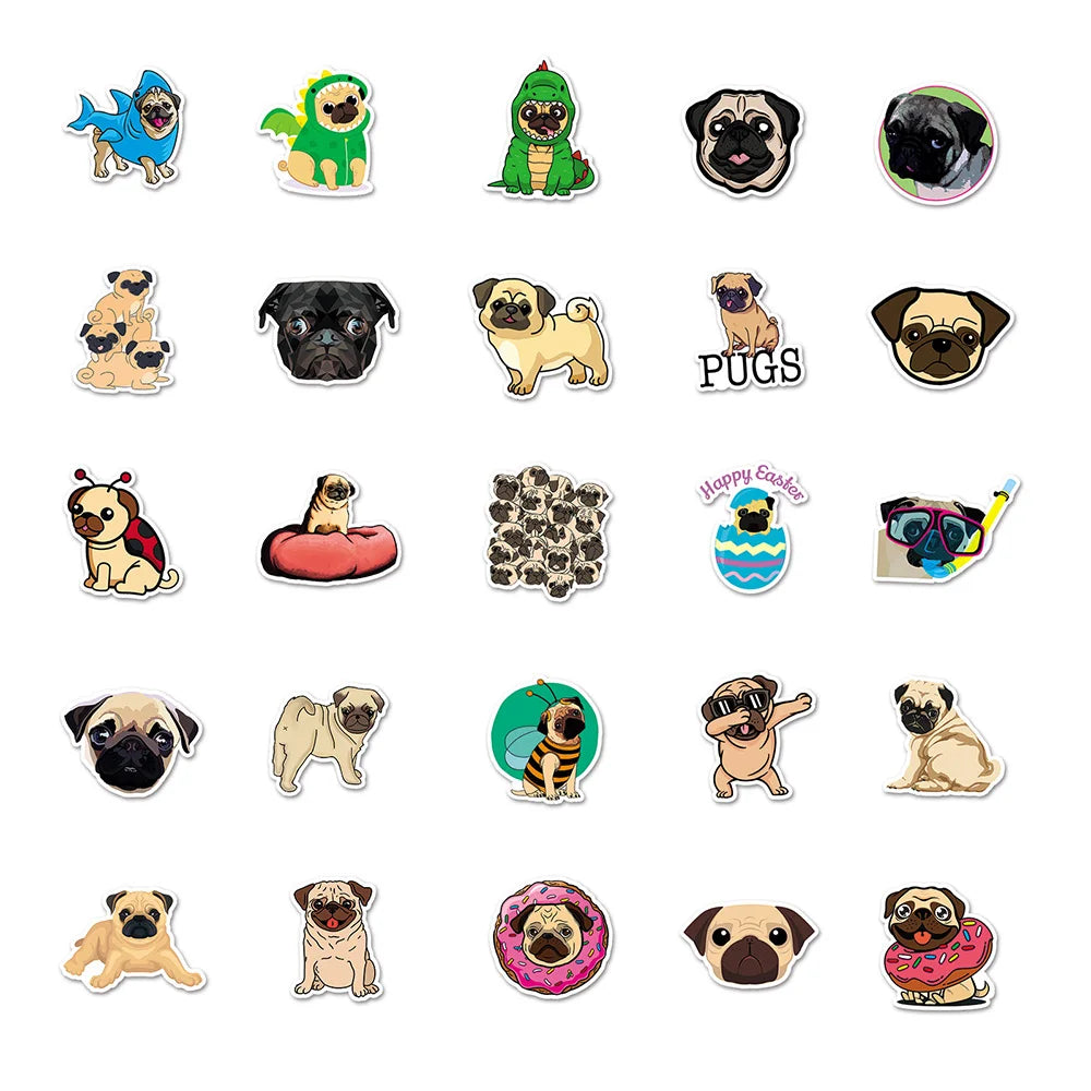 Pug Stickers