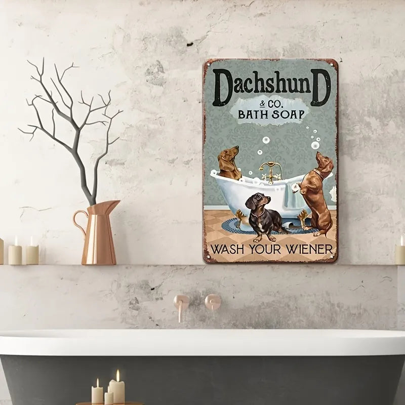 Funny Dachshund Bathroom Signs