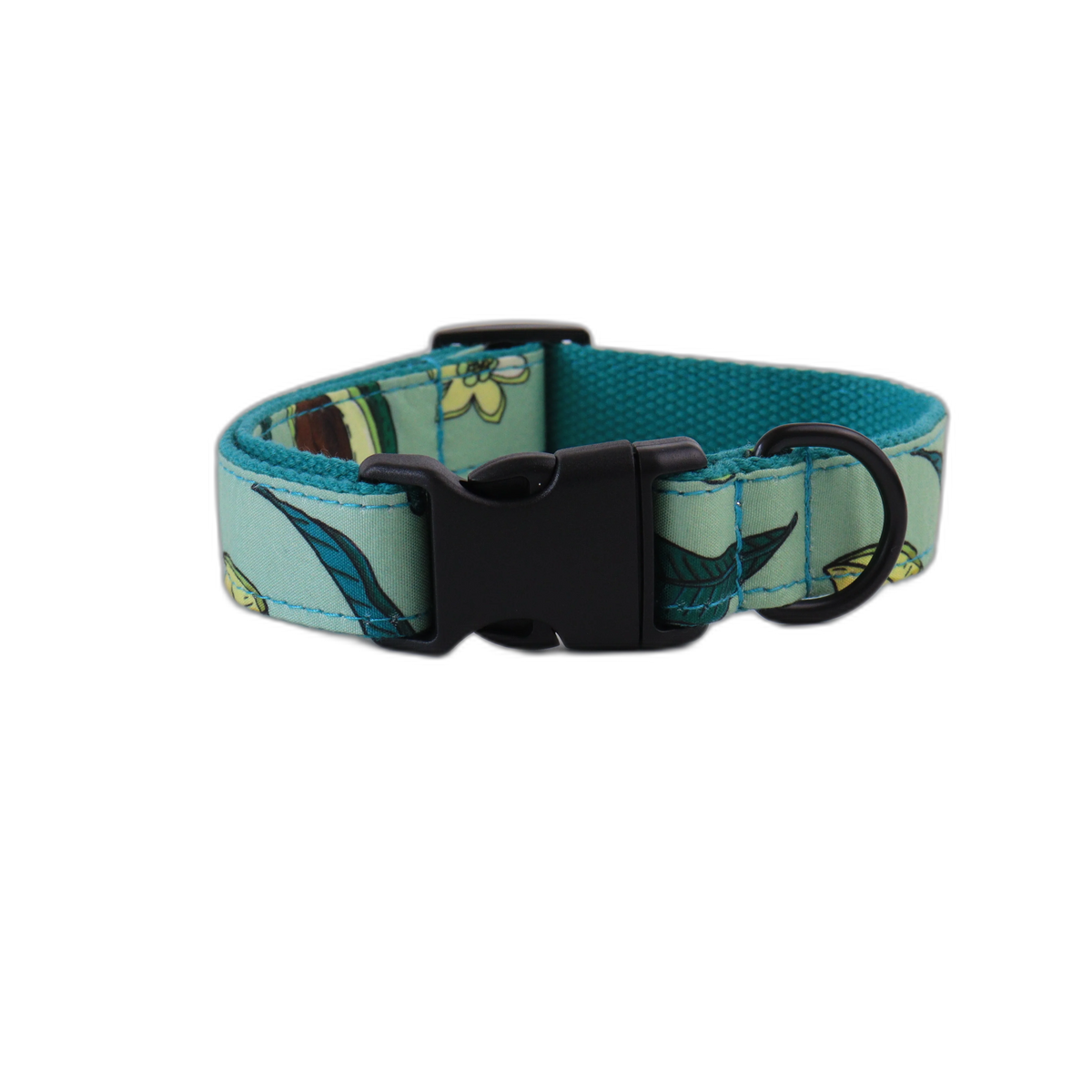 Leopard Dog Collar in Collar Green