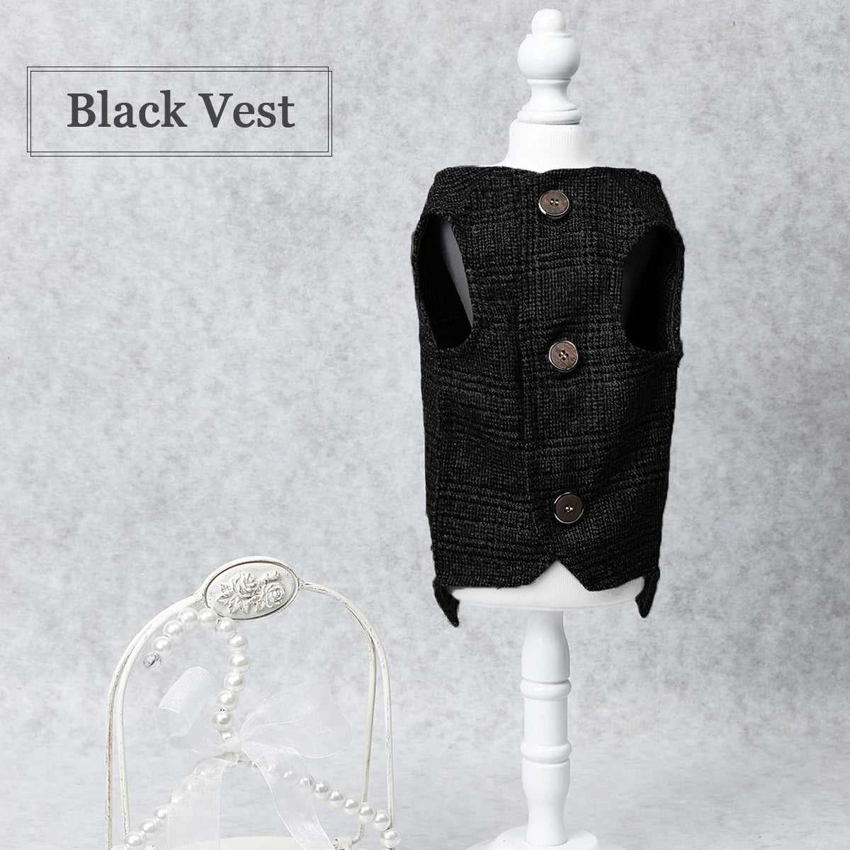 Dog Clothes Wedding in Black Vest