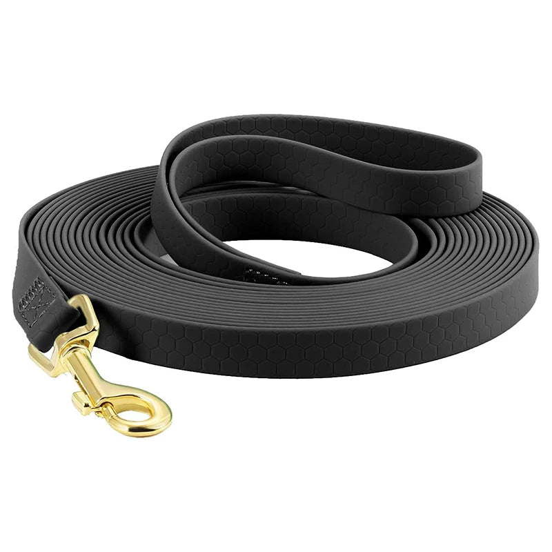 Long Dog Leash in Midnight Black