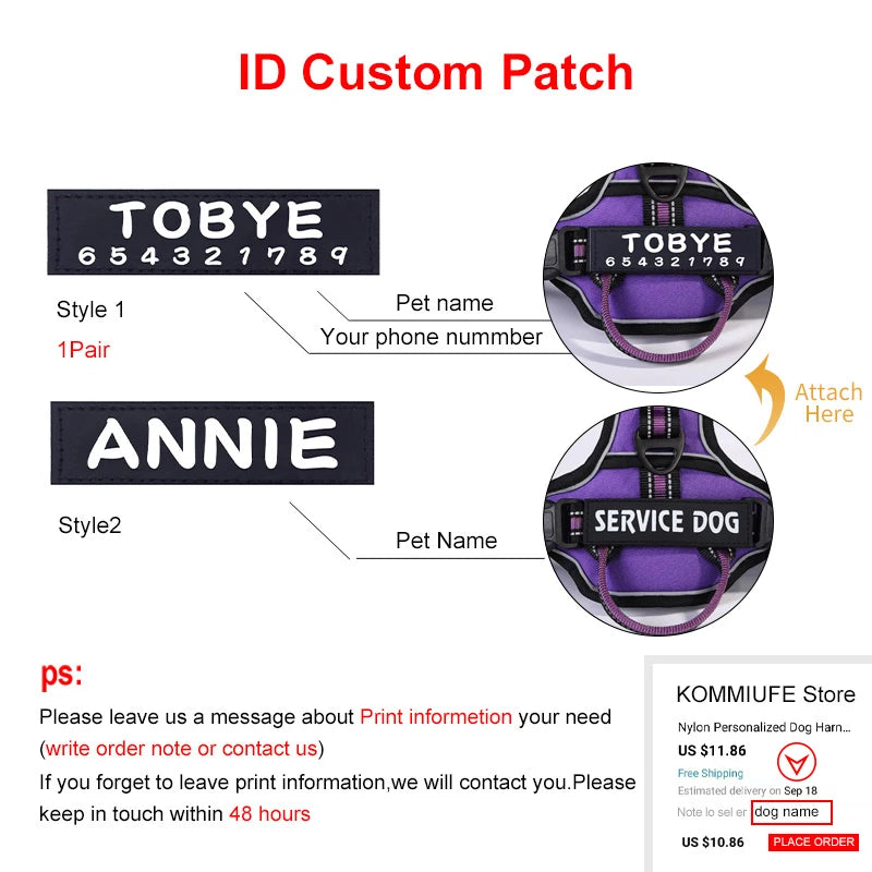 Personalized Dog Harness No Pull