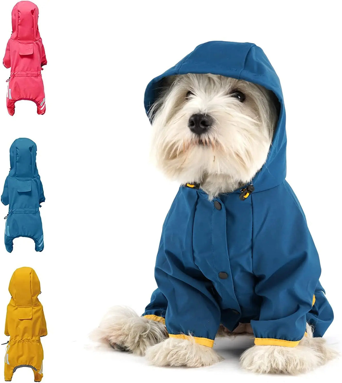 Dog Raincoat With Hood in Blue