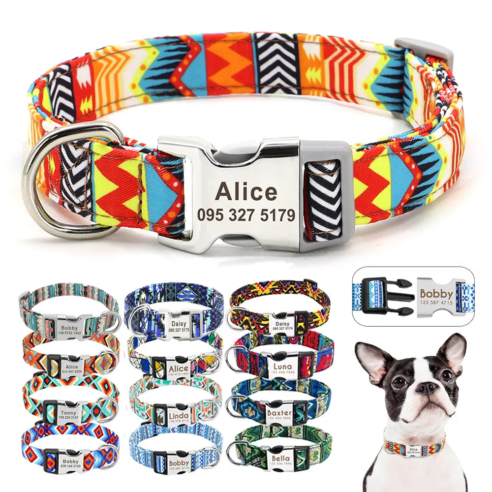 Personalized Nylon Dog Collar