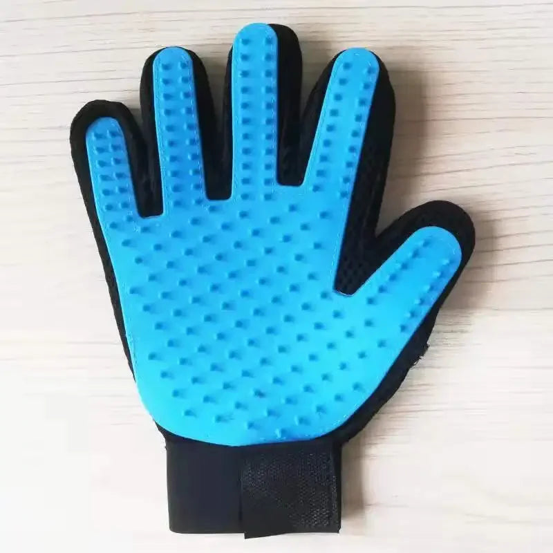 Glove For Brushing Dogs in Right Brush Glove (Sky Blue)
