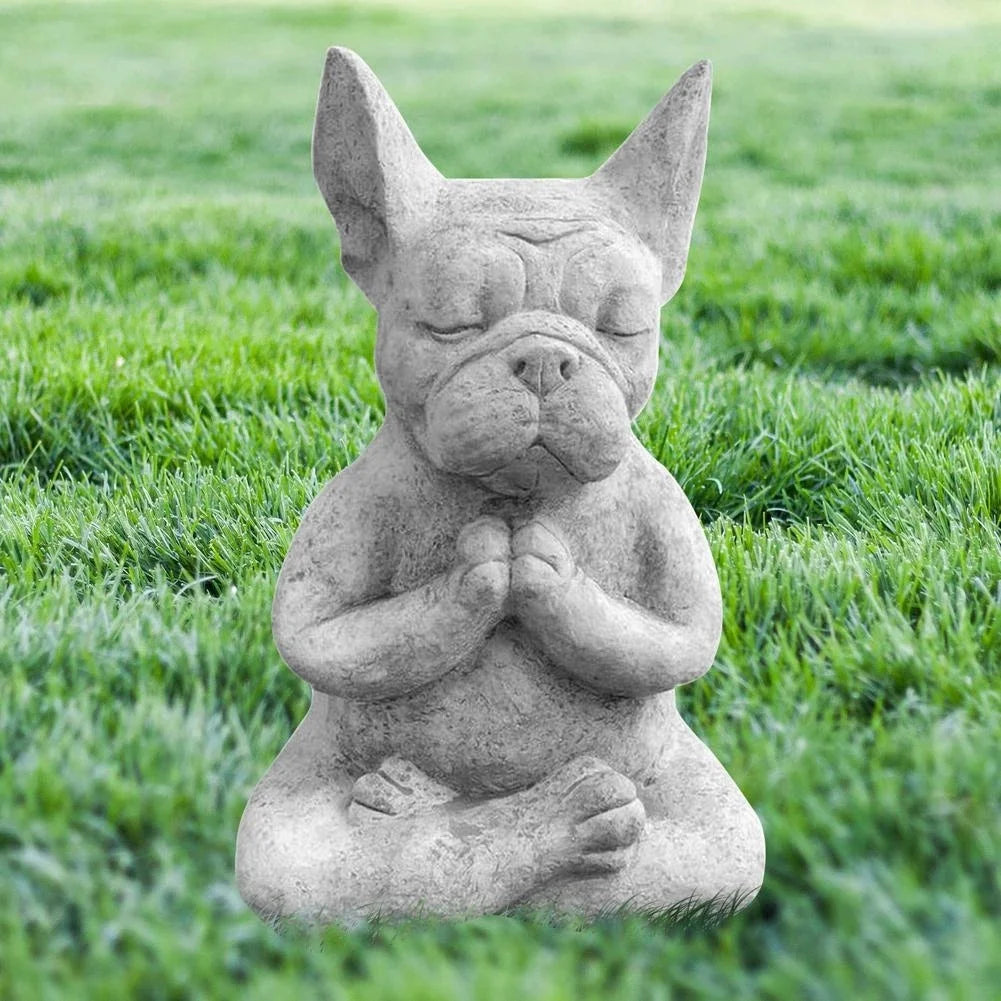 Meditating Dog Statue