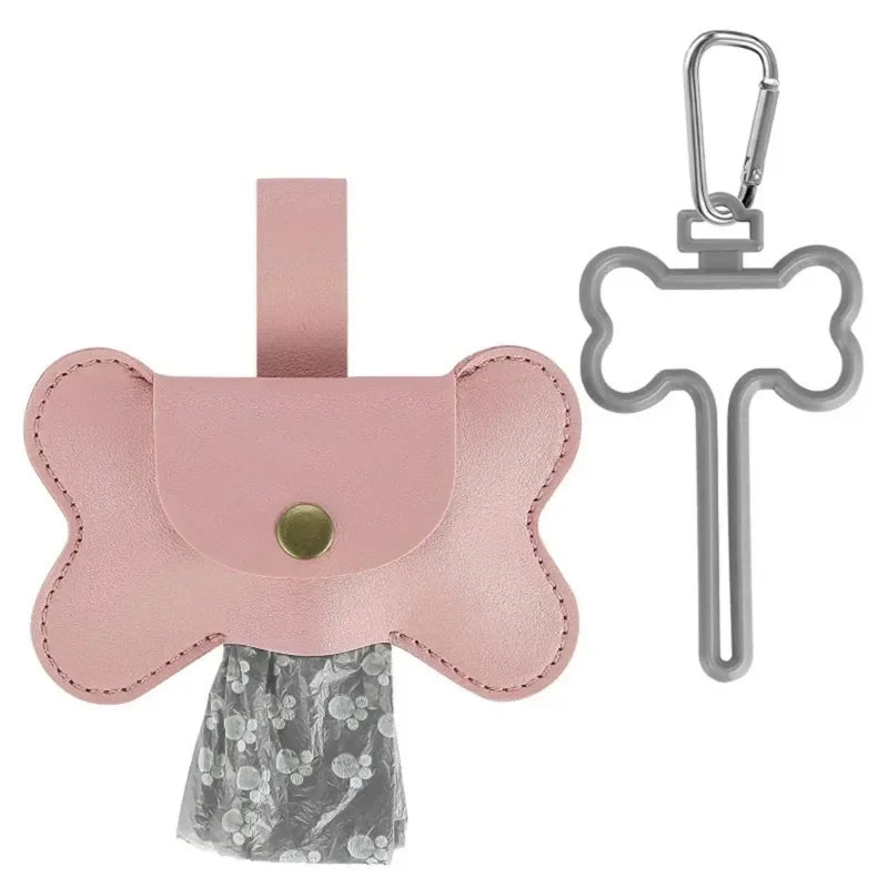 Dog Poop Bag Holder For Leash in Pink
