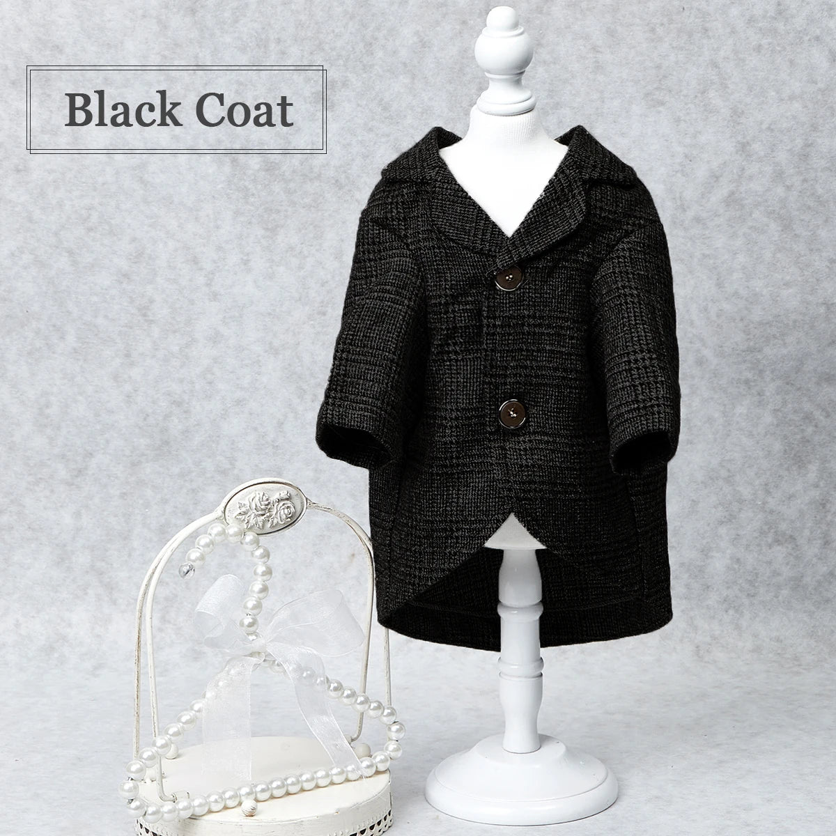 Dog Clothes Wedding in Black Coat