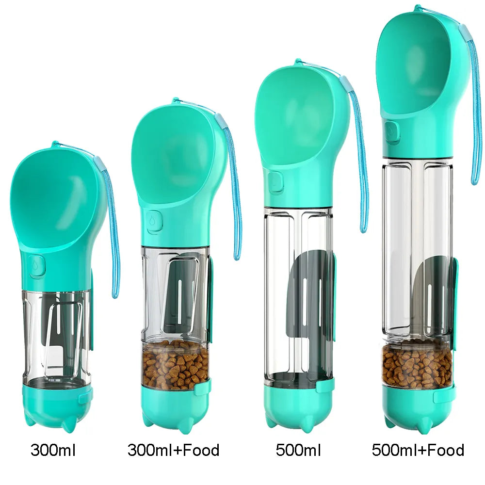 3 In 1 Dog Water Bottle in Blue