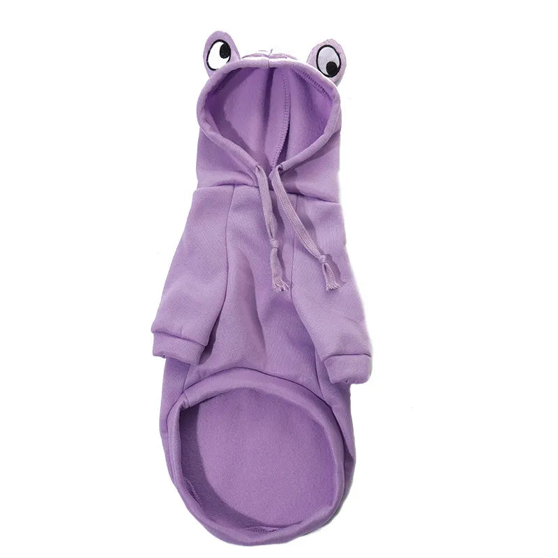 Frog Hoodies For Dog in Purple