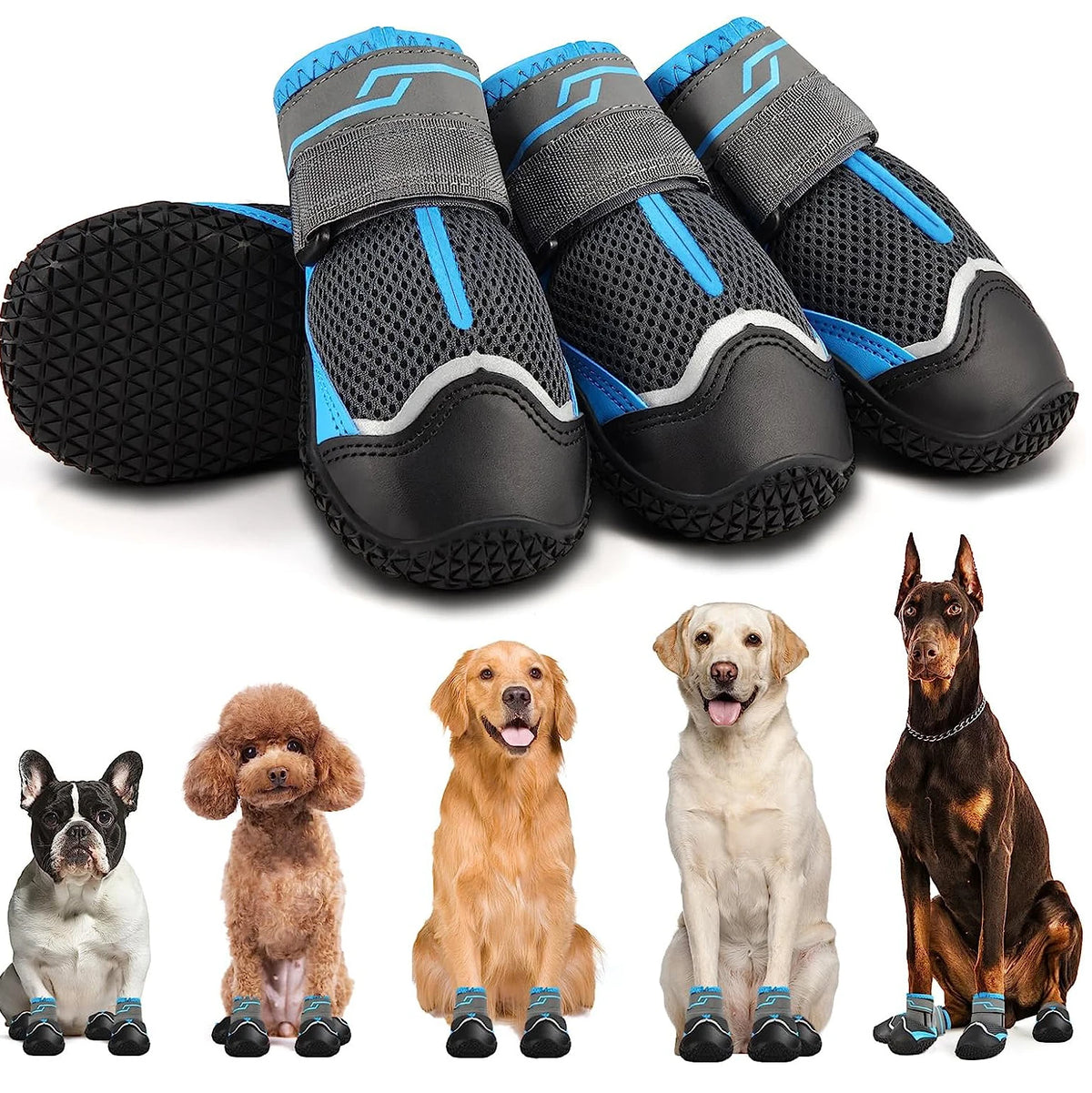 Outdoor Dog Shoes in Gray