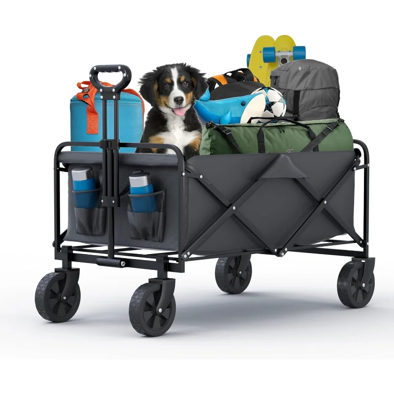 All-Terrain Wheels: Equipped with strong wheels, these carts can handle any surface with ease. Whether you're strolling on sandy beaches or rough terrains, the wheels provide silent shock absorbance and impact resistance. Plus, you don't have to worry about punctures or deflation.