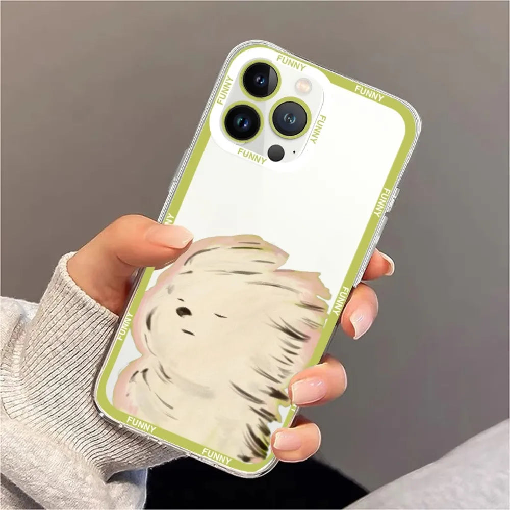 Cute Dog Phone Case in Green