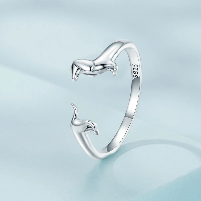 Dog Earrings & Ring