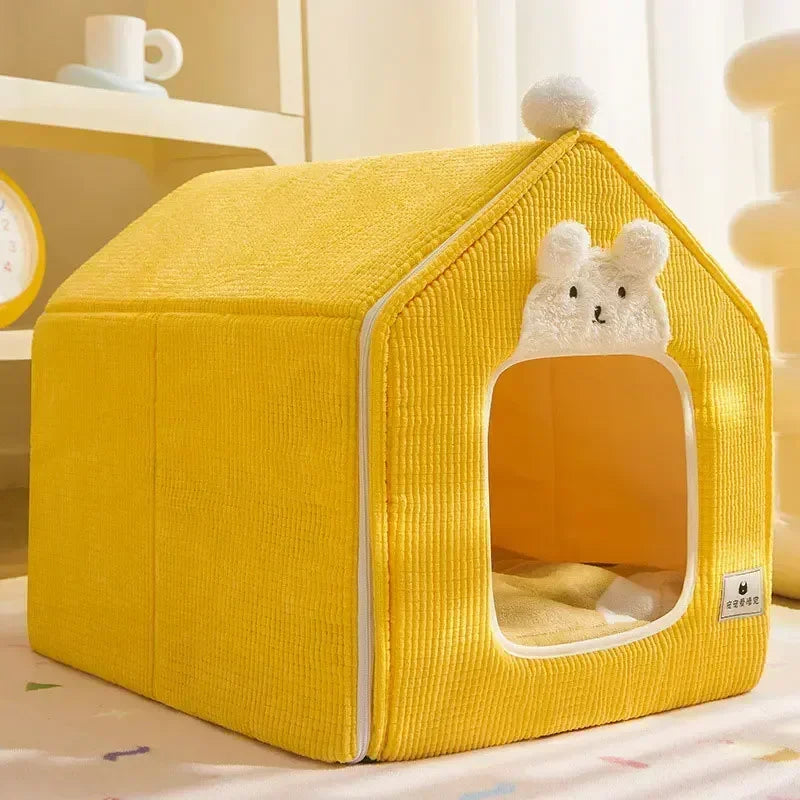 Foldable Dog House in Yellow