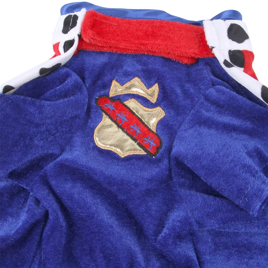 Material: Made from high-quality cloth, the Dog King Costume ensures durability and lasting wear, even during active adventures.