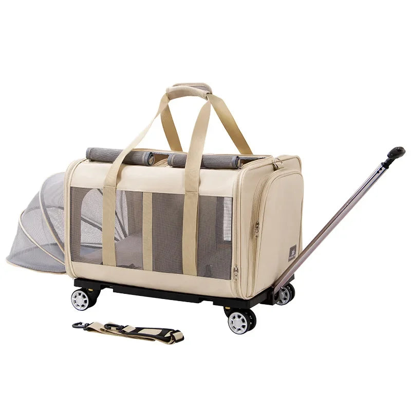 Dog Trolley in Beige