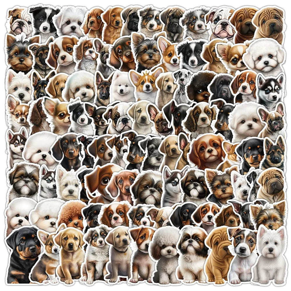 Cute Puppy Stickers in 10Pcs