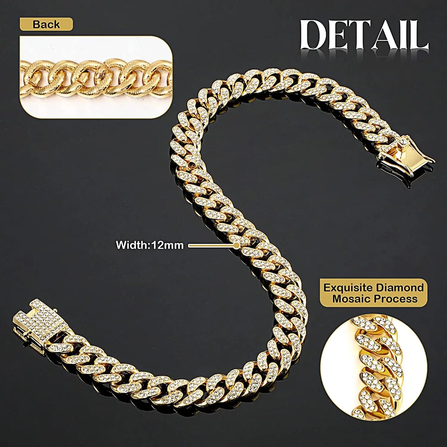 Gold Dog Chain Collar