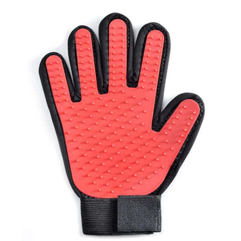 Dog Grooming Glove in Red