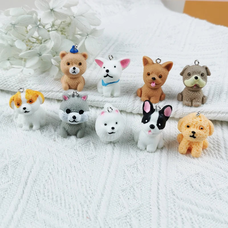 Dog Charm Keychain in Random 10 pcs