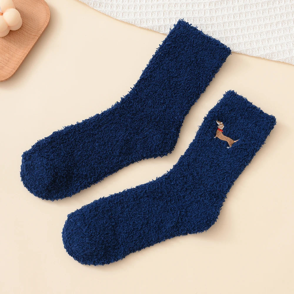 Dachshund Socks in Navy