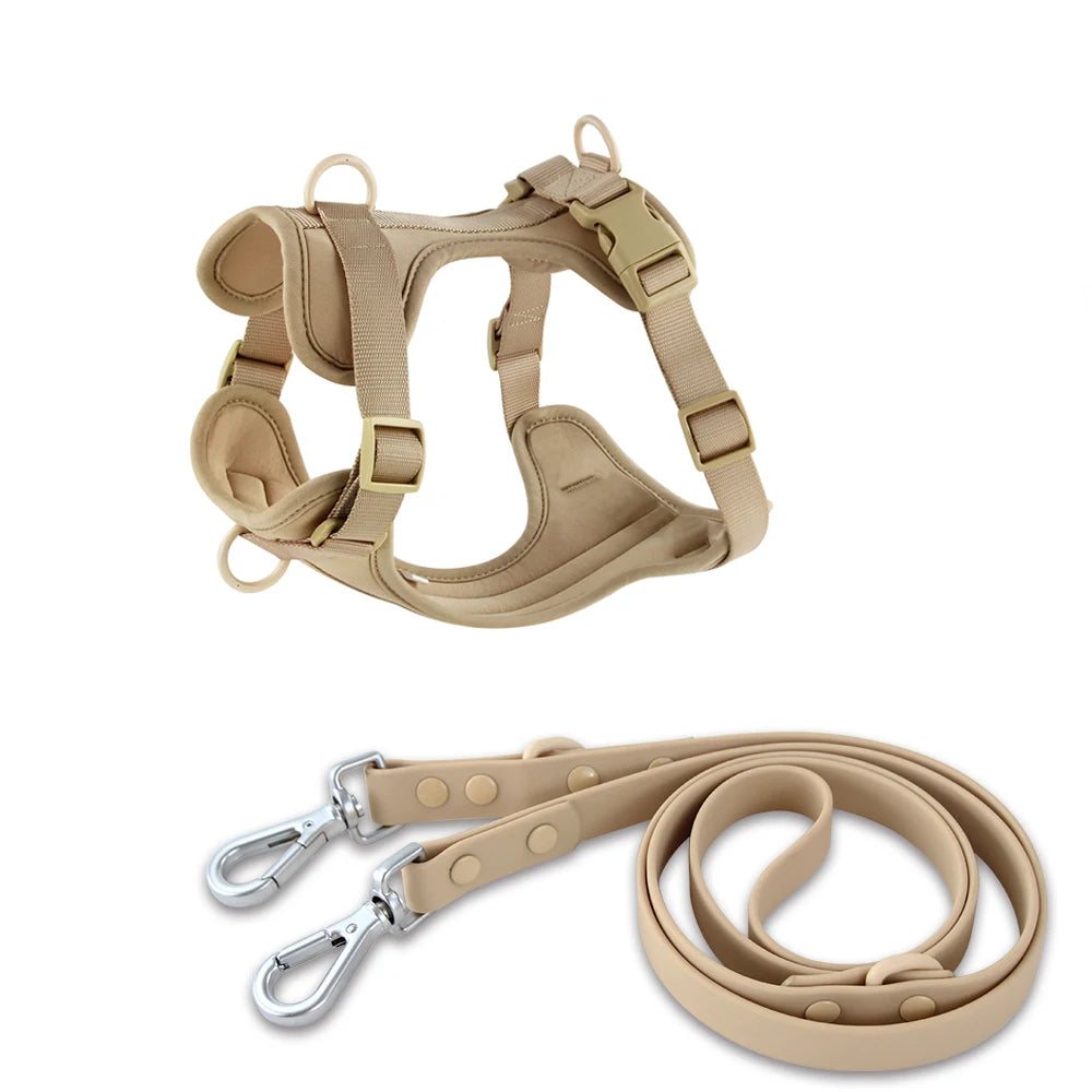 Double Harness For Dogs in Harness & Leash Coffee