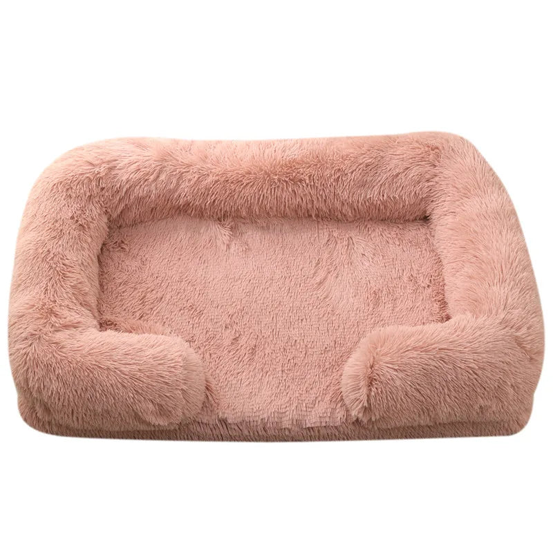 Fluffy Dog Bed in Pink
