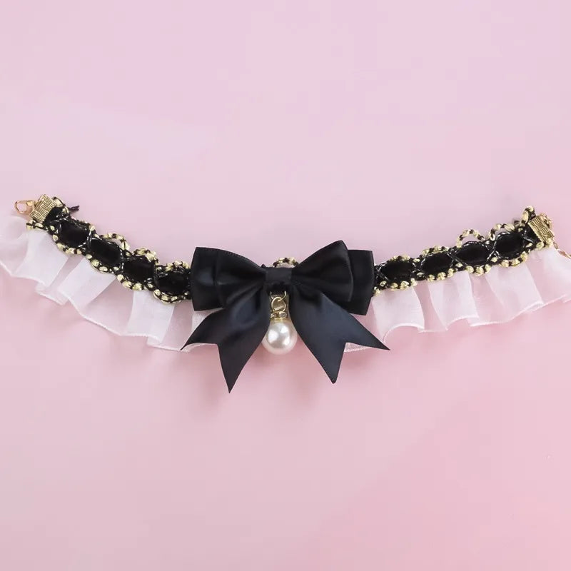 Small Cute Dog Collar in Black