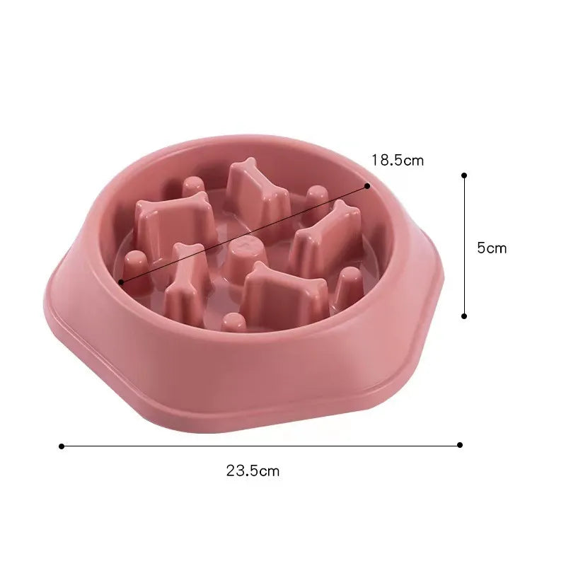 Slow Feed Dog Bowl For Small Dogs in Pink