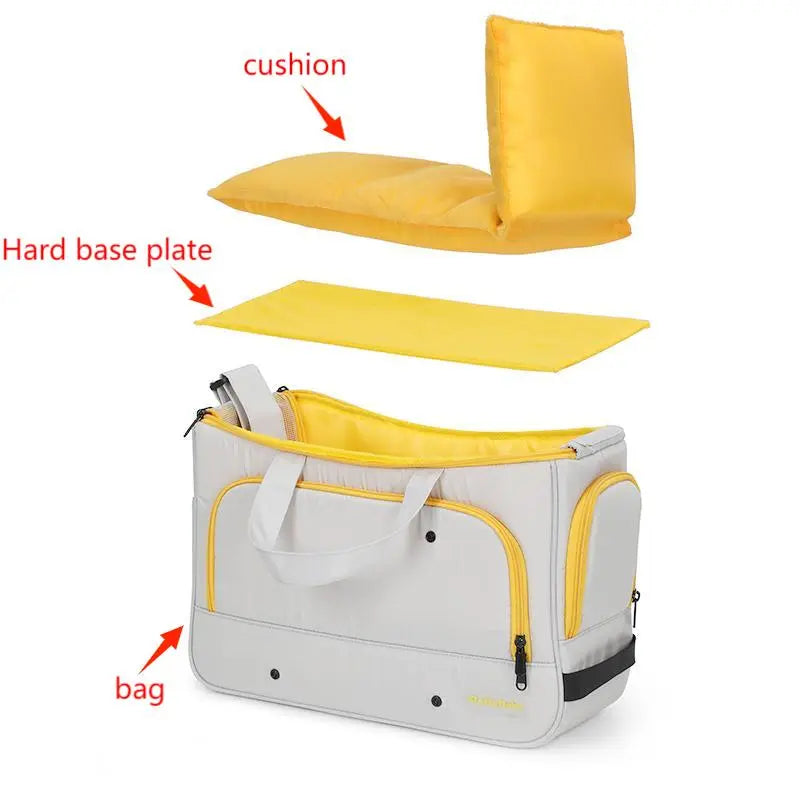Small Dog Carry Bags in Grey/Yellow