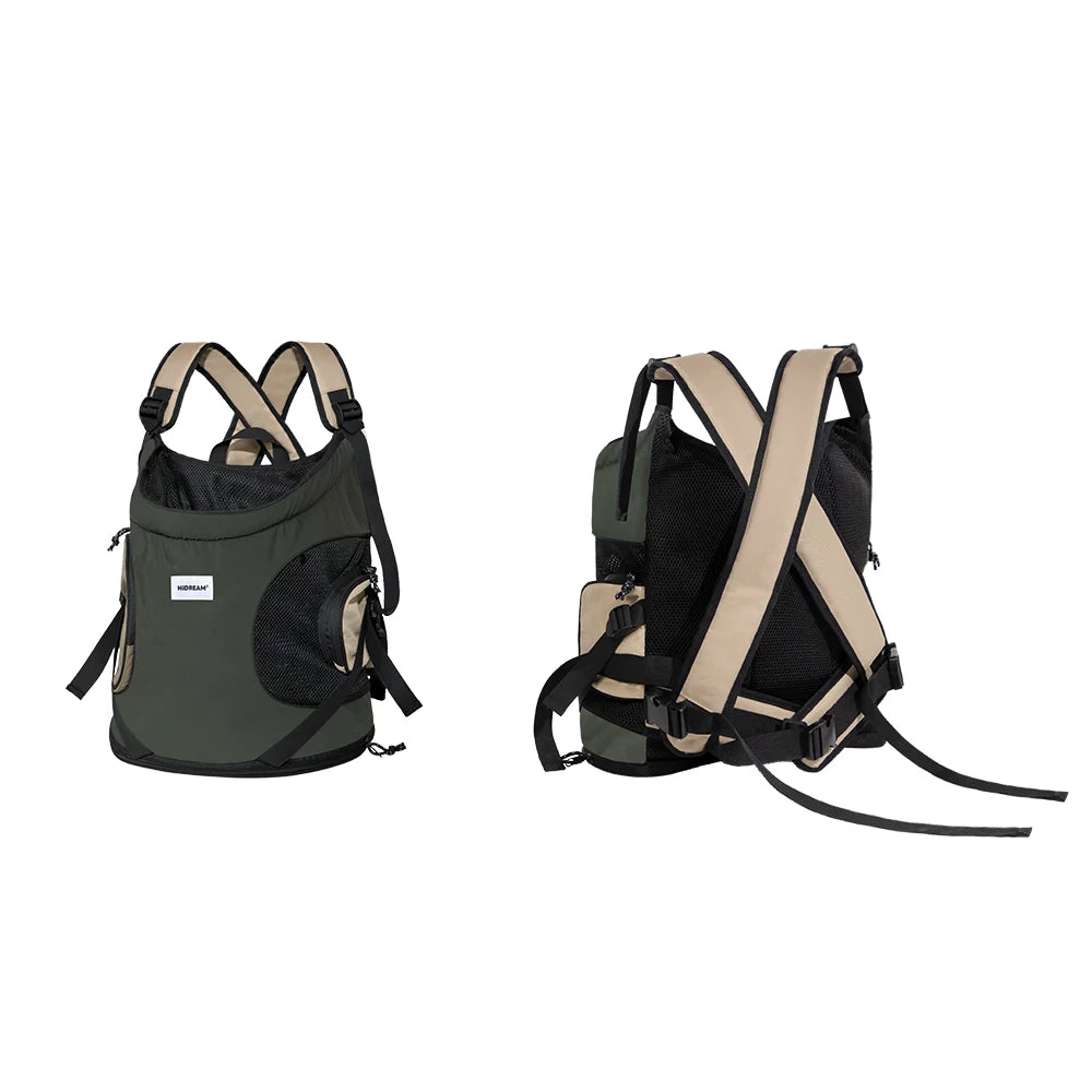 Small Dog Backpack Carrier in Buckwheat Ash