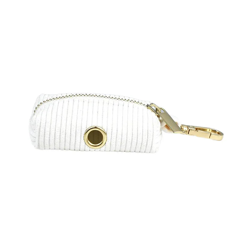White Dog Harness in Poop Bag