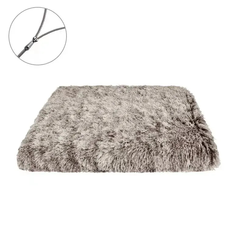 Plush Dog Bed in Gradient Coffee
