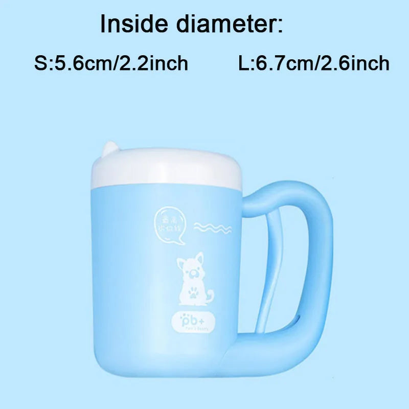 Portable Dog Paw Cleaner in Blue