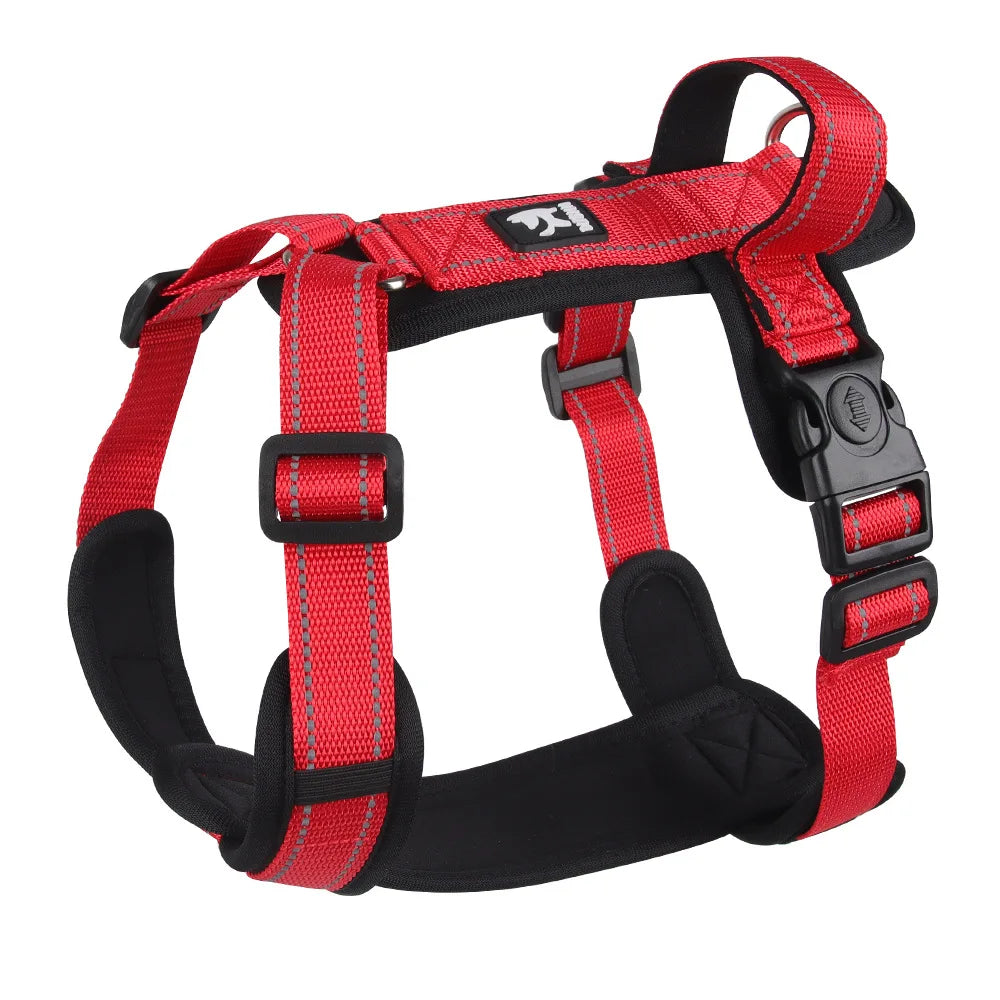 Dog Harness With Handle in Red