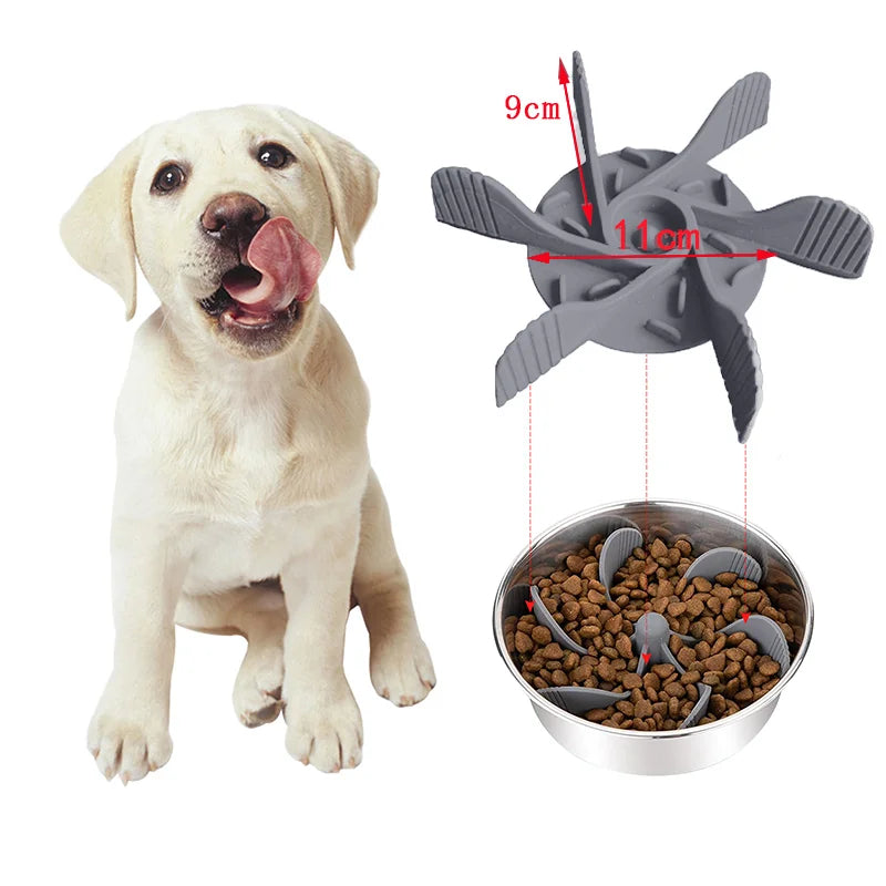 Slow Feeder Insert For Dog Bowl in Grey