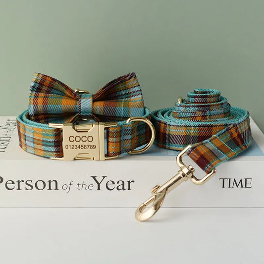 Grid Design Dog Collar